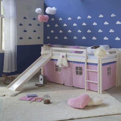 Liv's Bruhellen Children's Bed - Modern - Pink - Pine Wood - 207 cm x 97 cm x 110 cm