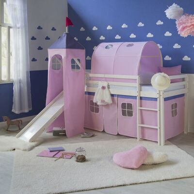 Liv's Gislesmyr Kinderbed - Modern - Wit - GrenenHout - 207 cm x 97 cm x 110 cm