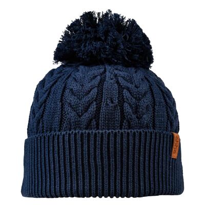 Gorro de punto trenzado Motala Azul marino