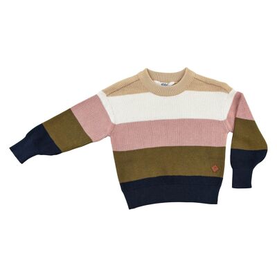 Pull en tricot Marlow à rayures multi-blocs