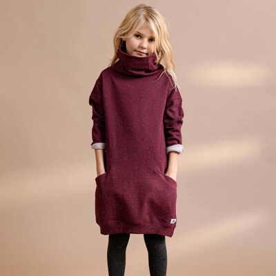 Eva Sweatkleid Bordeaux