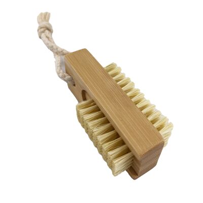 Brosse à ongles carrée 100 % bambou, végétalienne