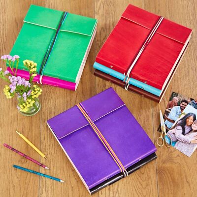 Large Coloured Leather Photo Album