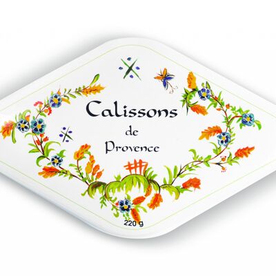 Boite traditionnelle calissons - décor Provence - 220g