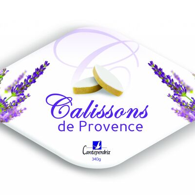 Boite traditonnelle calissons - décor Lavande - 220g