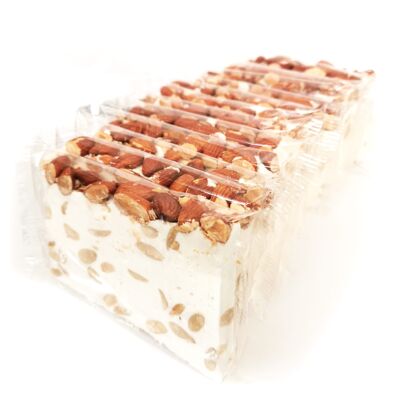 Pain de Nougat AMANDES / 14 tranches emballées individuellement et posées sur socle