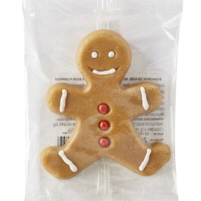 Bonhomme de Noel en pâte d'amandes sous flowpack