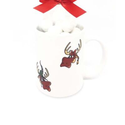 Mug rennes garni de boules de neige