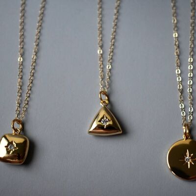 Gold Nugget necklace__Triangle