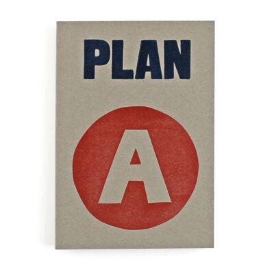 Plan A Letterpress Notebook