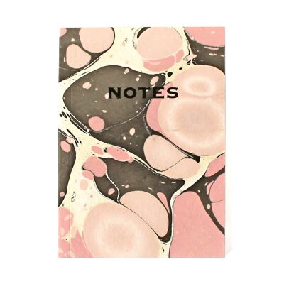 Marbled Notebook in PINK AND BROWN