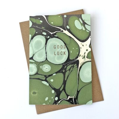 Marble Good Luck Card