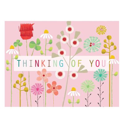 Tarjeta TW504 Mini Floral Thinking Of You