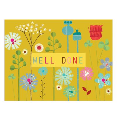 TW509 Mini Floral Well Done Card