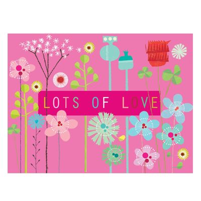 TW510 Mini carte florale beaucoup d'amour