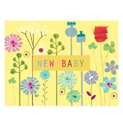 TW513 Mini biglietto floreale per neonato