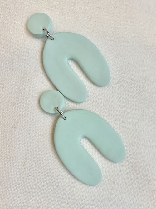 Turquoise Arch Earrings // Polymer clay Arch Earrings // Arch Earrings // Polymer Clay Earrings // Statement Earrings // Summer Earrings