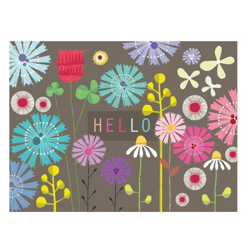 TW516 Mini Floral Hello Card