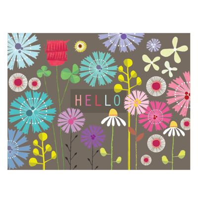 TW516 Mini carte de voeux florale