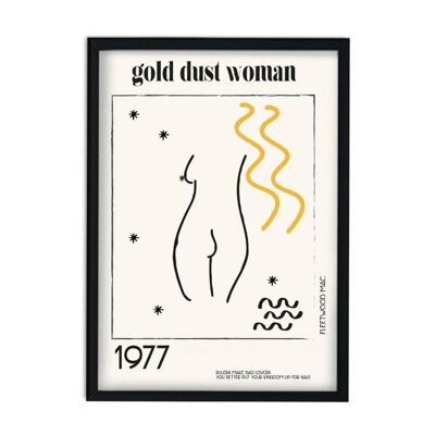 Lámina artística Gold Dust Woman Retro Giclée