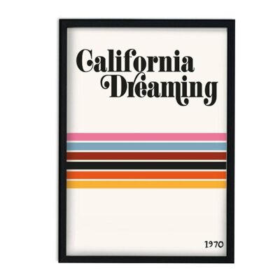 Lámina artística California Dreaming Retro Giclée