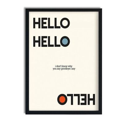 Hello Goodbye Beatles Retro Giclée Art Print