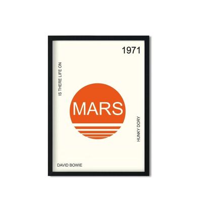 Leben auf dem Mars David Bowie Retro Giclée Kunstdruck