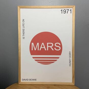 La vie sur Mars David Bowie Retro Giclée Impression artistique 3