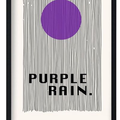 Lámina artística Purple Rain Retro Giclée