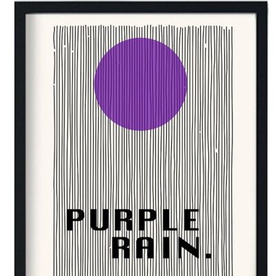 Purple Rain Retro Giclée Art Print