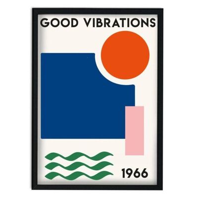 Bonnes vibrations Retro Abstract Giclée Impression artistique