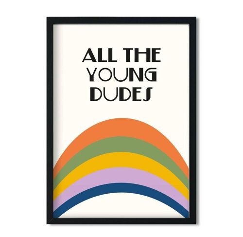 All the Young Dudes Retro Nursery Giclée Art Print