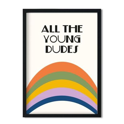 All the Young Dudes Retro Nursery Giclée Art Print