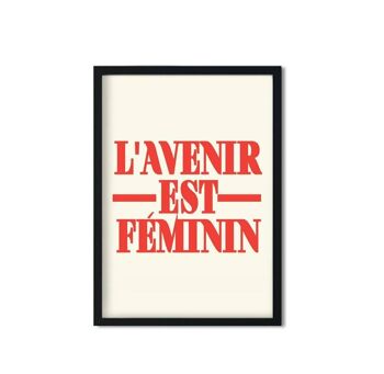 L'avenir Est Feminin Retro Giclée Impression artistique 1