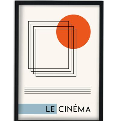 Le Cinèma Französischer abstrakter Giclée-Kunstdruck