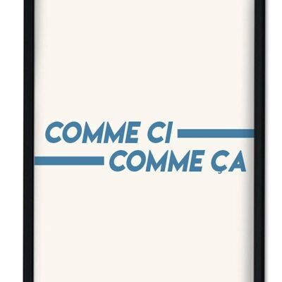 Comme Ci Comme Ça blauer französischer Retro-Giclée-Kunstdruck