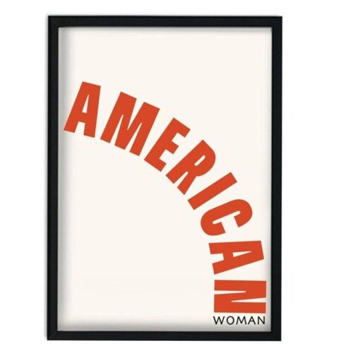 American Woman Retro Giclée Art Print