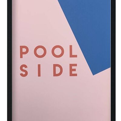 Giclée abstraite rétro côté piscine Impression artistique