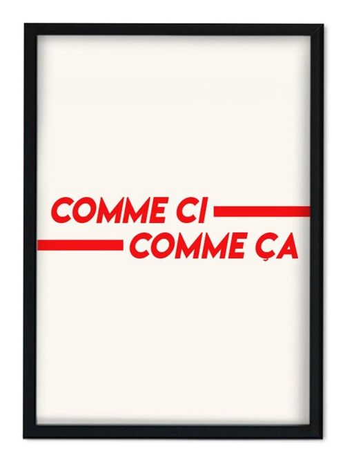 Comme Ci Comme Red French Retro Giclée Art Print