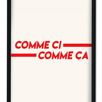 Comme Ci Comme Red French Retro Giclée Art Print