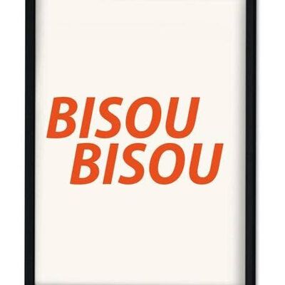 Bisou Bisou Französischer Retro Giclée-Kunstdruck