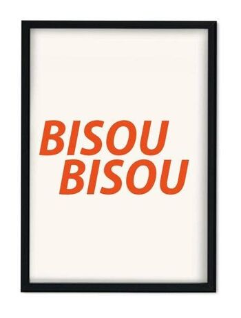 Bisou Bisou Français Retro Giclée Impression artistique 1