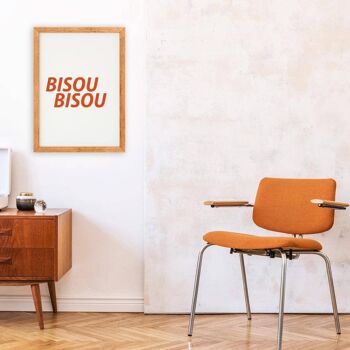 Bisou Bisou Français Retro Giclée Impression artistique 2