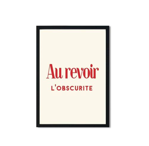 Au Revoir L'obscurite (Goodbye Darkness) Art Print - Red