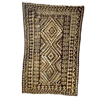 Tapis Kilim Antique en Laine Sandale 1