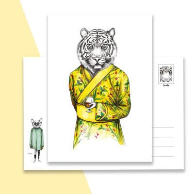 Card A5 animal Tiger