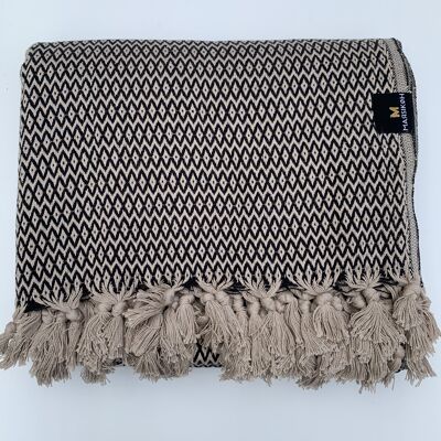 Nazar Throw Blanket - BROWN