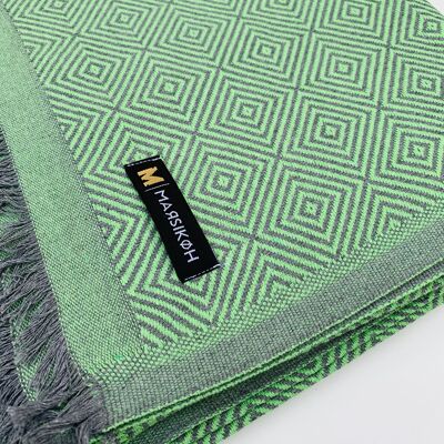Carré Throw Blanket - GREEN