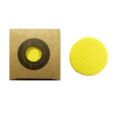 Eco pads, washable and biodegradable, lemon yellow