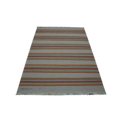 Tapis à motif empilable à rayures fait main